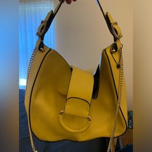 Zara yellow tote bag